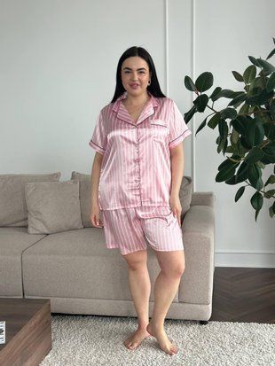 Вишукана піжама Plus size &ldquo;Обійми комфорту&rdquo;, арт. 3612, рожевий, розмір XL DO3612 фото