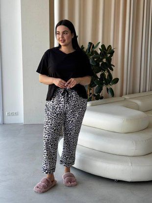 Розкішна піжама Plus size &ldquo;Жіночність у деталях&rdquo;, арт. 2847, розмір XL DO2847 фото