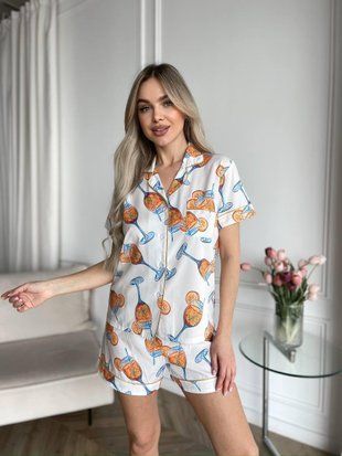Домашня піжама шовкова &ldquo;Легка класика&rdquo;, арт. 3584/2, Різнокольоровий, розмір S DO3584/2 фото